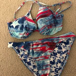 Body Glove Stars And Stripes Bikini Large